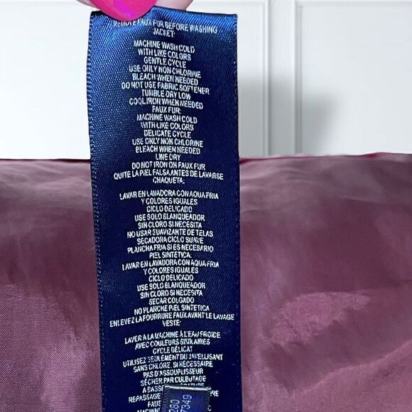 Tommy Hilfiger Navy Blue Mid Length Puffer Jacket Coat W/Hood Sz XXS - Picture 12 of 13